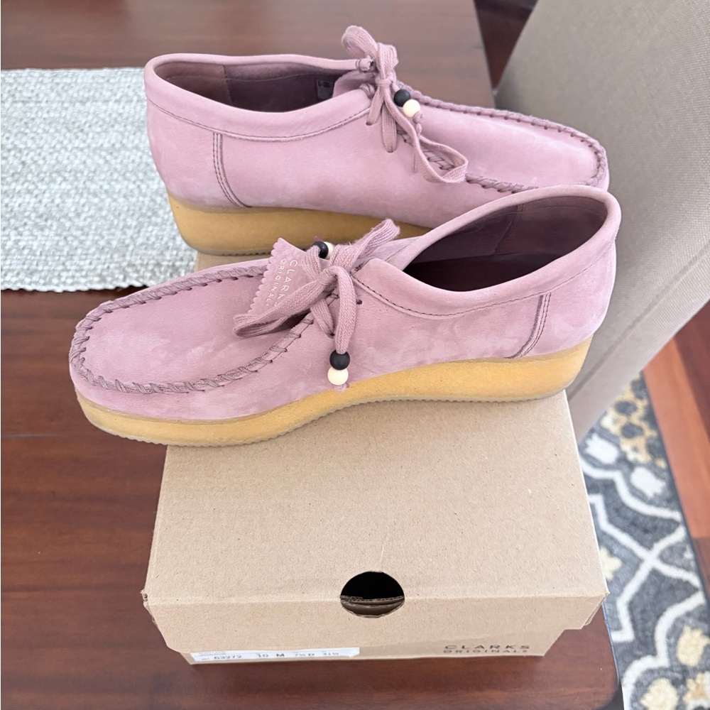 Clarks Dusty Pink Suede Wallacraft Wallabees
